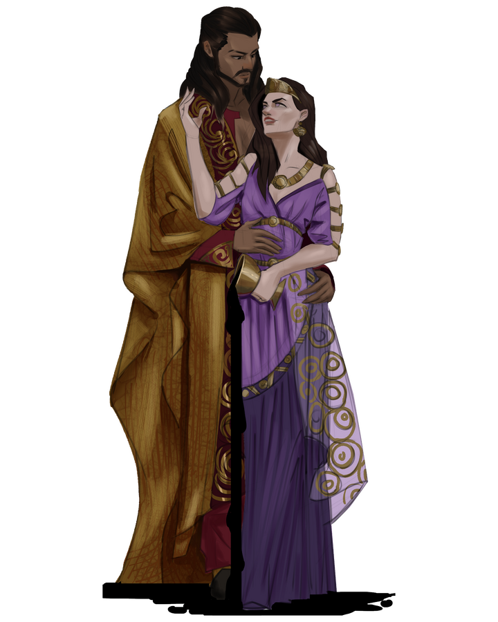 Selene and Belisarius Art of Selene and Belisarius from Poisoned Empire by Elyse Thomson, art by @zortme