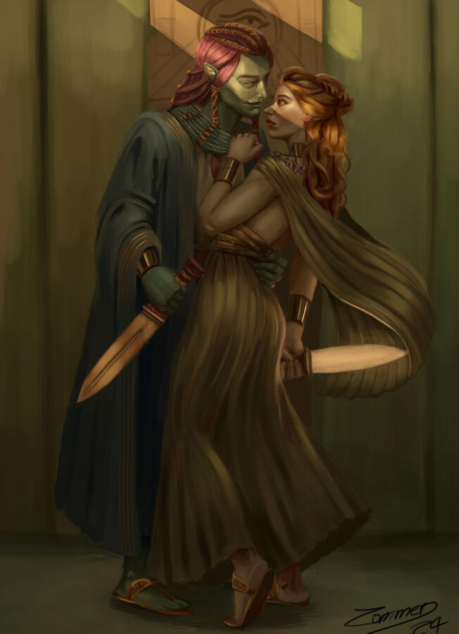 Taisiya and Mereruka from Conspirators' Kingdom, art by @zortme Taisiya and Mereruka from Conspirators' Kingdom, art by @zortme
