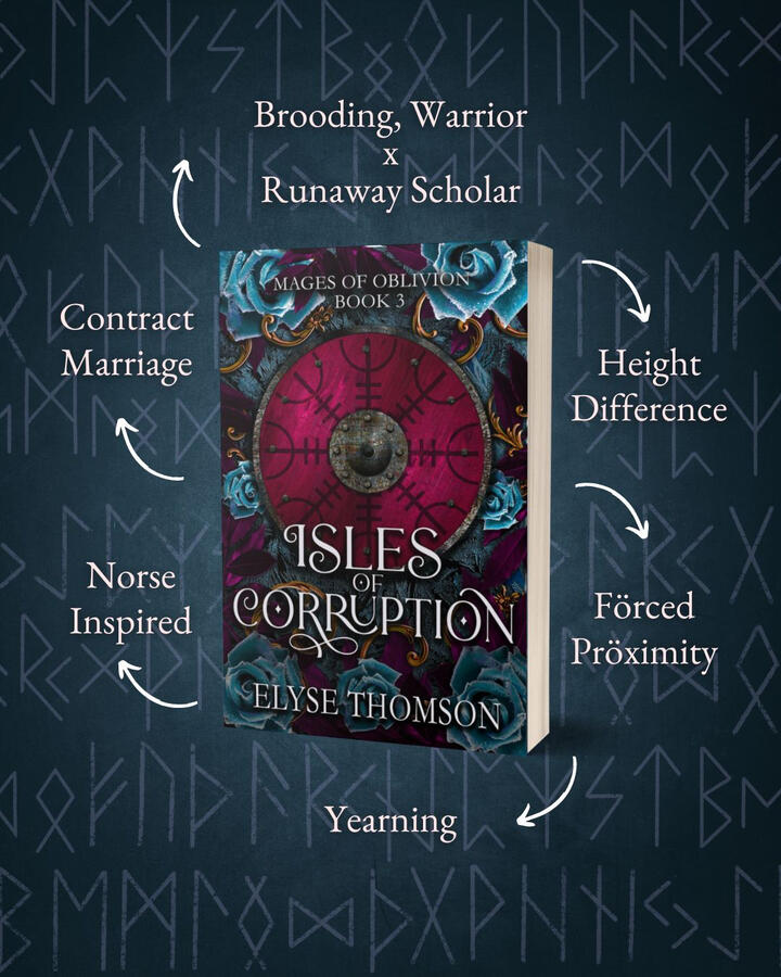 Isles of Corruption trope map Isles of Corruption paperback mock-up on a light blue background surrounded by tropes