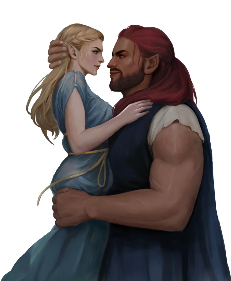 Aurora and Theron from The Oracle of Dusk Aurora and Theron from The Oracle of Dusk by Elyse Thomson, art by @azaamond